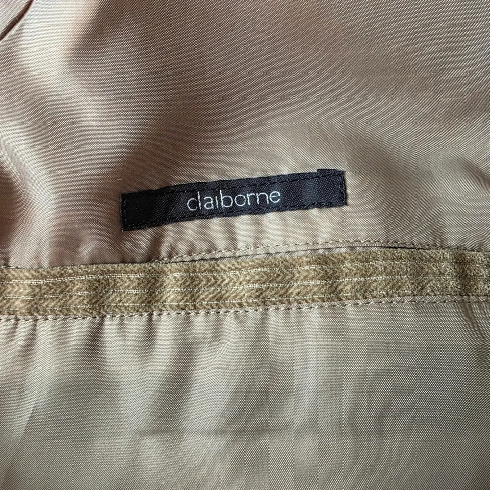 Claiborne Mens Tan Corduroy Sport Coat Blazer 40R Single‎ Breasted